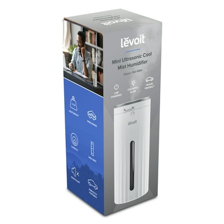 Levoit - Mini Ultrasonic Cool Mist Humidifier - White