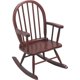thumbnail image 1 of Gift Mark Childs Rocking Chairs - Windsor Kid's Rockers - Classic Hand-Made Wooden Seats for Boys and Girls - Childrens Furniture Rocker (Brown), 1 of 2