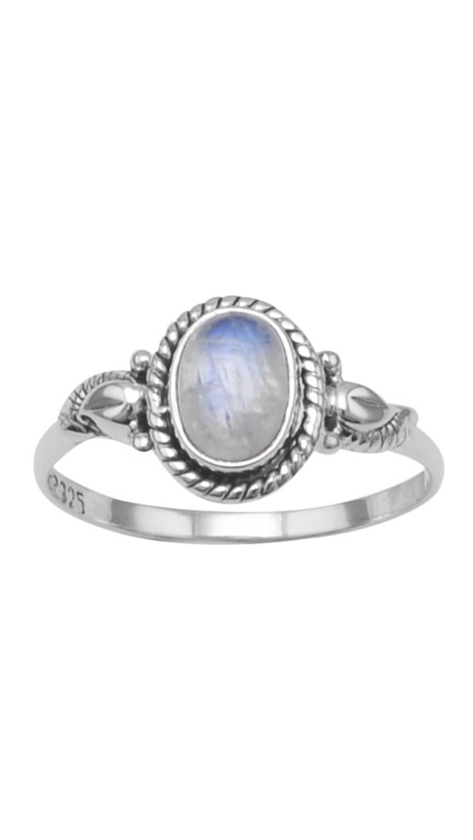 set w Rainbow Moonstone 925 Solid Silver, Mix-US-Size Details about   Celtic Knot Silver Ring 