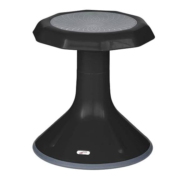 ACE Active Engagement Wobble Stool, 15-Inch Seat Height, Flexible Seating, Black