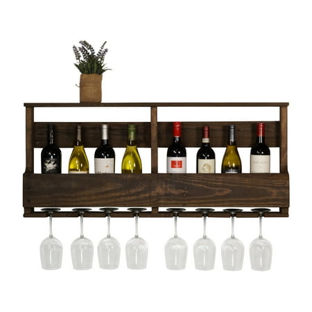 Used Pallet Racks - Original Large Top Shelf Pallet Wine Rack, Dark Walnut