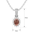 thumbnail image 5 of SuperJeweler 1 Carat Oval Shape Morganite and Diamond Necklace In 14 Karat White Gold, 18 Inches For Women, 5 of 6