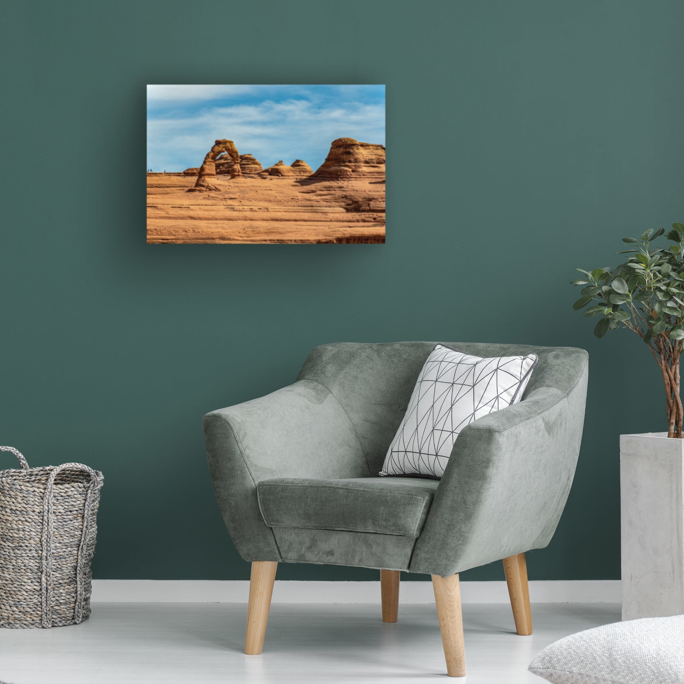Canvas Wall Art - Robert Michaud 'Delicate Arch' Wall Art for Living Room, Bedroom, or Office Décor by Trademark Fine Art - 47 x 30 Inches