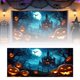 thumbnail image 1 of Banderas Decorativas De Halloween Para Garaje, Exterior E Interior, Artículos Para Fiestas, Letrero Decorativo Con Temática De Calabazas Y Murciélagos Terroríficos, 1 of 6