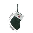 thumbnail image 3 of Luoshdecor Christmas Weave Stockings,Small 7.8 in Green Embroidered Letter R Christmas Stocking for Tree Home Party Decor, 3 of 5