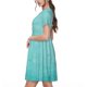 thumbnail image 2 of Balery Blue And Turquoise Vestidos sueltos de manga corta para mujer, vestidos de verano 2025, vestidos casuales de corte A con vuelo., 2 of 6