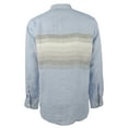 thumbnail image 2 of Tommy Bahama Men's Raffia Blues Linen Long-Sleeve Woven Shirt Buccaneer Blue L, 2 of 4