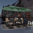 thumbnail image 7 of Autlaycil 15 ft Rectangle Patio Umbrella with Umbrella Base 48 LED lights for Market Patio Solar Umbrella (Green), 7 of 7