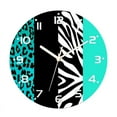 thumbnail image 3 of Trendy Black Red Leopard Zebra Animal Print Round Wall Clock for Living Room Modern Cheetah Stripes Wall Clock Home Decor Gift（12 Inch）, 3 of 6