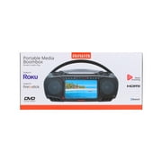 Aiwa Portable 3W Boombox x2 Speakers with Bass, Supports Roku & Amazon Firestick