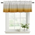 thumbnail image 2 of Burnt Orange Beige Ombre Valances for Windows, Decorative Rod Pocket Window Valance Curtains, Modern Abstract Art Texture Short Curtain Drapes for Kitchen/Living Room, 2 Panels, 60" W x 18" L, 2 of 8