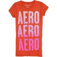 thumbnail image 1 of Aeropostale - Camiseta gráfica para mujer con purpurina Aero, naranja, pequeña, 1 of 1