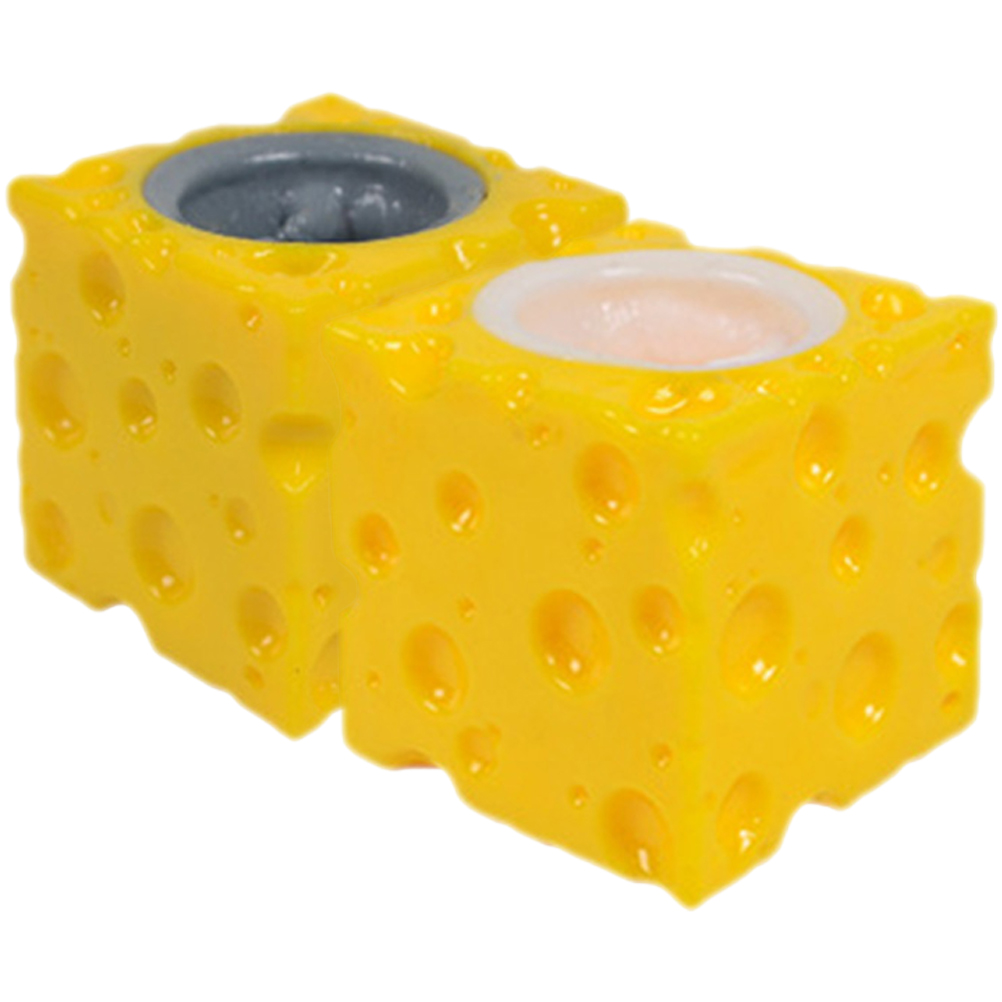 HOMEMAXS 2pcs Simulated Cheese Mouse Toys Mice Squeeze Toys Kids Party
