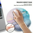 thumbnail image 4 of PENGXIANG Stylish Marble Mouse Pad - Pink Blue Gradient  Ergonomic Rubber Design  Textured Round Wrist Rest, 4 of 5