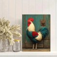 thumbnail image 2 of Rustic Rooster Canvas Wall Art, Autumn Barnyard Chicken Print, Cottage Kitchen Decor, 2 of 8