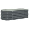 vidaXL 1 Piece Galvanized Steel Raised Garden Bed for Outdoor Garden Patio