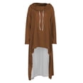 thumbnail image 3 of Baqcunre Womens Hoodies Women's Solid Print Tunic Casual Long Sleeve Tops Pullover Irregular Hem Hoodies Sweatshirt Crewneck Sweatshirts Tops For Women Casual Fall Brown XL, 3 of 3