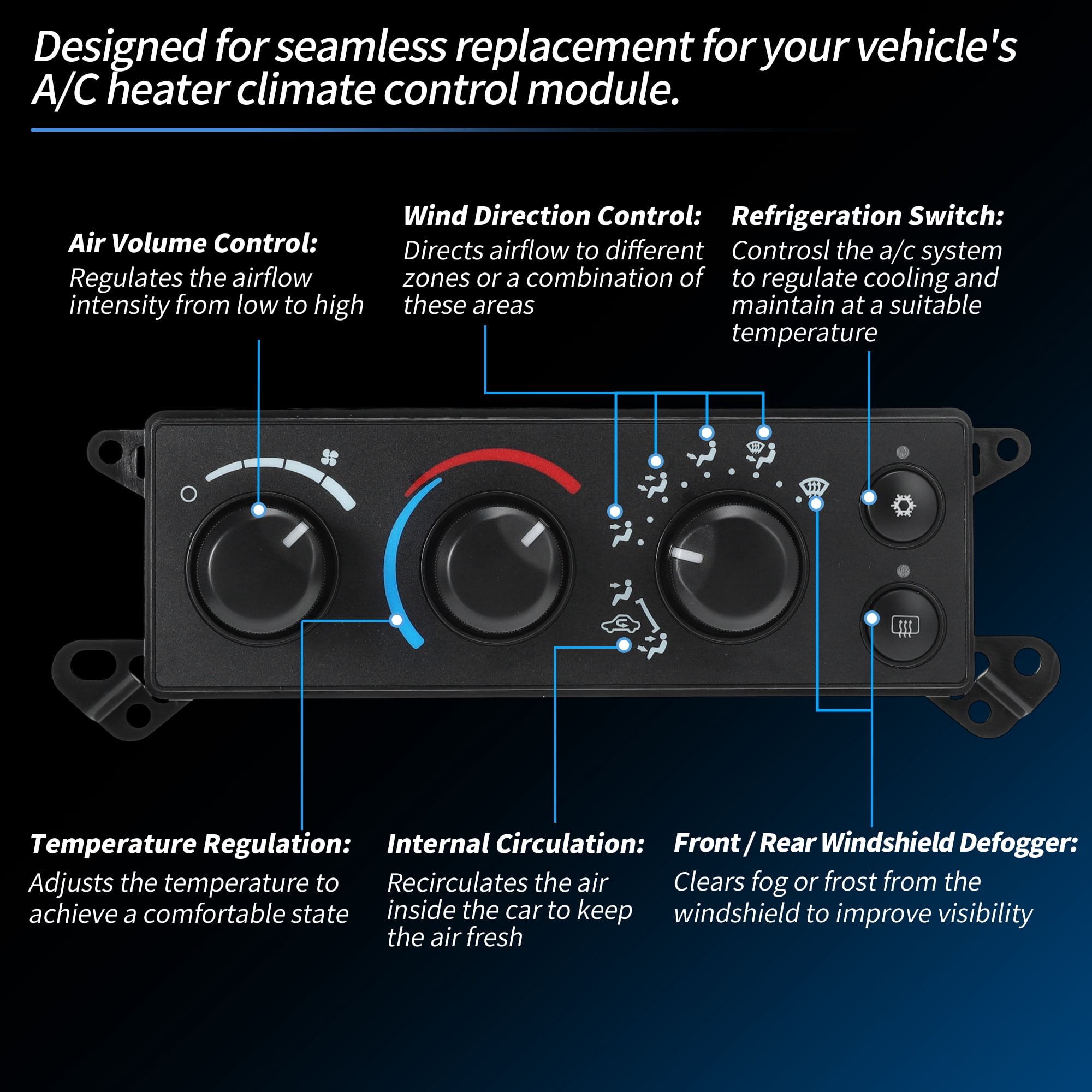 Unique Bargains A/C Climate Control Module for Dodge for Ram 1500-3500 2006-2008