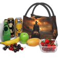 thumbnail image 3 of Disketp Western Rainy Desert Cowboy Bolsa Térmica Estampada, Bolsa Térmica Aislante para Almuerzo, Playa y Campamento, 3 of 6