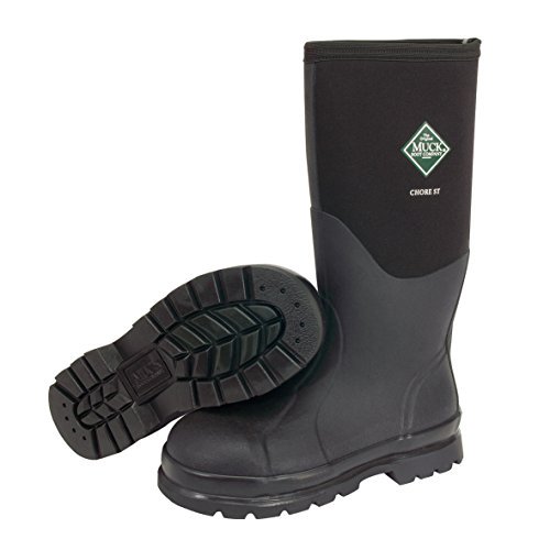 Bottes Muck Chore Classic Hautes à Embout d'Acier pour Homme en Caoutchouc, Botte de Travail