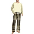thumbnail image 2 of Ashirexll Mens Pajamas Set, Two Piece Sets, Long Sleeve Sleepwear Set Soft Solid Color Sleepwear and Home Loungewear, 2 of 7