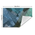 thumbnail image 3 of YFYANG Washable Heat-Resistant Placemats, 70% PVC/30% Polyester, Vintage Blue-Green Geometry Kitchen Table Mat, 12" x 18" 6 Piece, 3 of 6