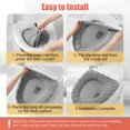 thumbnail image 4 of Juego de 5 piezas de cojines gruesos para inodoro de baño, suave y cálido, tela elástica lavable para fácil ajuste, cómoda tapa de inodoro, funda para silla (estilo calabaza) JAMW Sencillez, 4 of 4