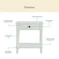 thumbnail image 3 of Pioneer Woman Harper Spindle Nightstand with USB Charging Ports, Adults and Teens, White Finish, 3 of 14