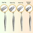 thumbnail image 6 of SuchATweeze Stainless Steel Slant Tweezer - Well Designed Protected Tip - Precision Plucker for Men and Women - Perfect for Ingrown and Facial hairs - 5.12� x 1.97� x 0.59�(Set of 4), 6 of 7