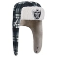 thumbnail image 3 of New Era Black Las Vegas Raiders Sideline Plaid Sherpa Trapper Hat, 3 of 4