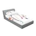 thumbnail image 2 of Ambesonne Modern Fitted Sheet & Pillow Sham Set, Abstract Bow and Arrow, Twin, Multicolor, 2 of 2