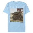 thumbnail image 1 of Men's Star Wars The Mandalorian The Child Frame  T-Shirt - Light Blue - Small, 1 of 2