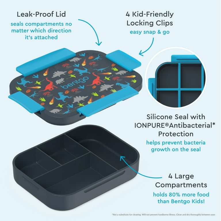 Bentgo Kids Snap & Go Leak-Proof Lunch Box - Dino - Walmart.com Bentgo Kids Snap & Go Leak-Proof Lunch Box - Dino - Walmart.com