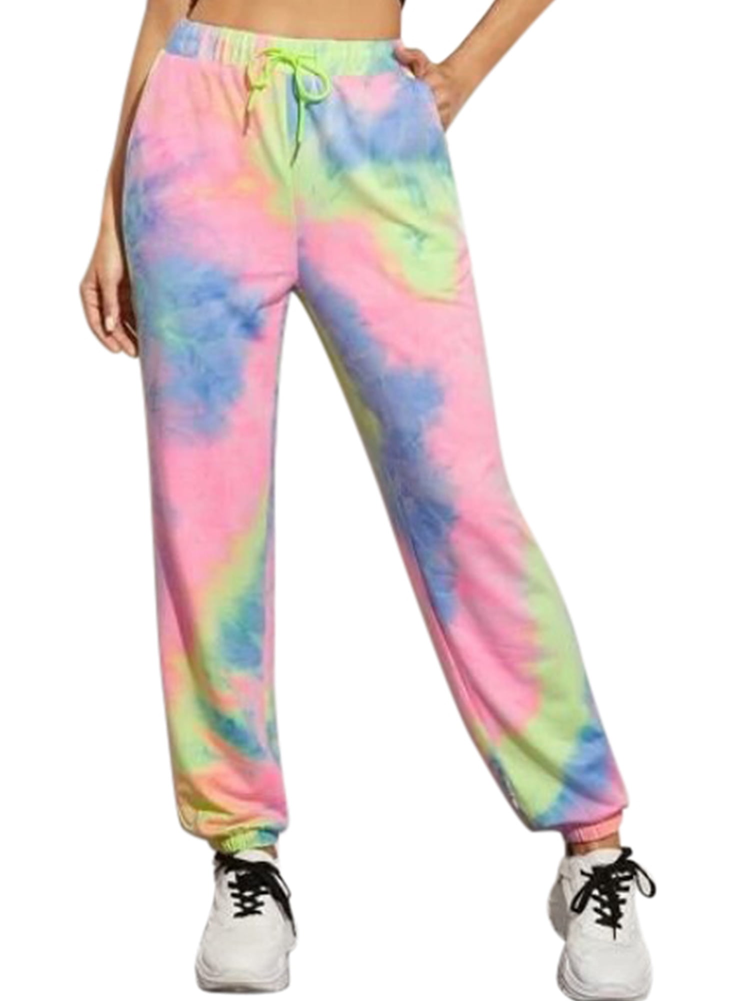 kayamiya Womens Tie Dye Sweatpants Jogger Drawstring Loungewear Pajama Pants with Pockets 