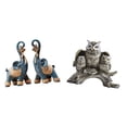 thumbnail image 1 of Figura de y búho de resina moderna, escultura decorativa, arte coleccionable para escritorio, estantería, hogar, oficina, sala de estar, arma, 1 of 5