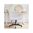 thumbnail image 1 of Qinaqin Criss-Cross Oficina Chair con Ruedas Ancho Seat Armless Moderno Swivel para en Casa o Makeup Vanity, 1 of 6