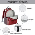 thumbnail image 4 of Lightweight School Bag with Buffalo Plaid Print, Cute Small Backpack, Compact for Travel and Daily Use, 4 of 6