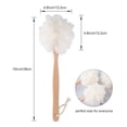 thumbnail image 2 of Shower Loofah with Handle, Exfoliating Loofah Luffa Loofa Bath Brush On a Stick, Long Wooden Handle Back Brush For Men & Women, Body Back Scrubber, White, 2 of 7