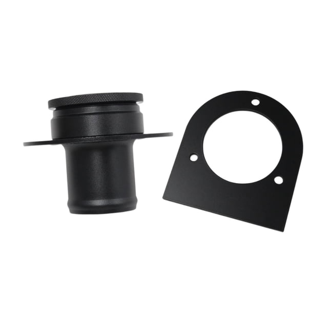 Cuello llenado remoto del tanque combustible con tapa, pieza repuesto, accesorio universal, recto, resistente, fácil instalación 17-2530 Negro