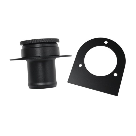 Cuello llenado remoto del tanque combustible con tapa, pieza repuesto, accesorio universal, recto, resistente, fácil instalación 17-2530 Negro