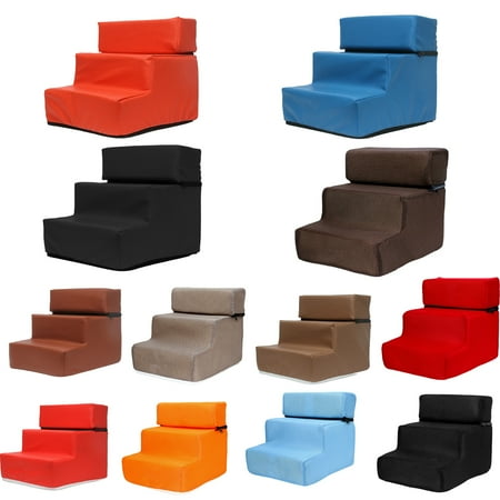 Cherryhome Folding Pet Stairs Cover,2 Steps Foldable Dogs Stair Cover for Small to Medium Dog and Pet, Pet Storage Stepper for High beds Sofa, Pet Dog Cat