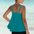 thumbnail image 4 of Ashirexll Swim Tops Women Top Only Tankini Tops for Women V-neck Sling Tankini Tops Summer and Casual Solid Color Bathing Suit with Pad, 4 of 6