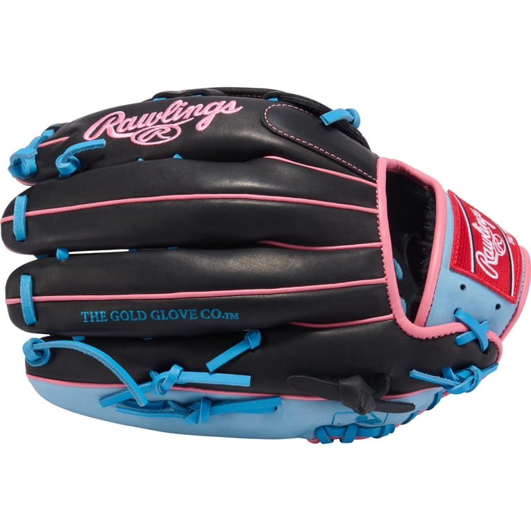 Rawlings Glove 野球グローブ 【超美品】【即使用可能】 Rawlings, First Base Mitt, 12.5-Inch R9, Black Columbia Blue Pink