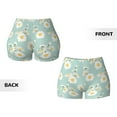thumbnail image 5 of Vsdgher Floral Daisy print Workout Shorts for Women Seamless Soft Smooth Gym Yoga Scrunch Active Exercise Fitness Shorts, 5 of 8