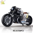thumbnail image 1 of HUIQIBAO 1:8 Classic Motorbike Building Blocks High-tech Model Moto City Racer Bricks Toy for Kid Boy Children Adult MOC Car Set, 1 of 7