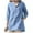Sky Blue, variant on Patlollav Womens Button V-Neck 3/4 Sleeve Solid Pullover Casual T-Shirt Blouse