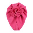 thumbnail image 1 of Wangsaura Infant Flower Hedging Cap Wild Baby Sun Flower Pleated Turban Hat, 1 of 3