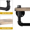 thumbnail image 3 of Bathroom Toilet Paper Holder Wood Shelf Rustic Tissue Roller Dispenser, 3 of 5