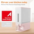 thumbnail image 2 of Lifewit 2-Pack Rice Dispenser 25 lbs, Rice Storage Container Moisture Proof with Measuring Cup, BPA-Free, Pink, 2 of 8