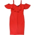 thumbnail image 1 of Vestido Midi rojo con hombros descubiertos para mujer Rachel Roy Grande, 1 of 2